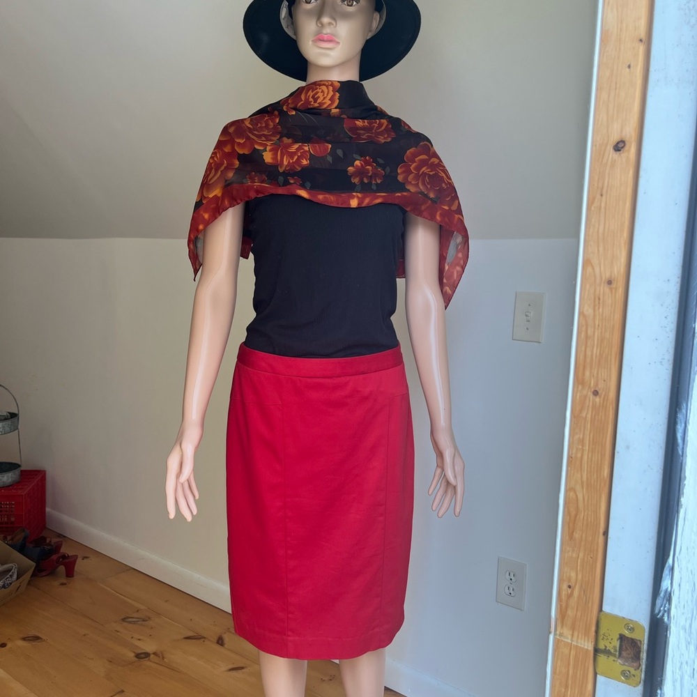 Worthington Red Pencil Skirt